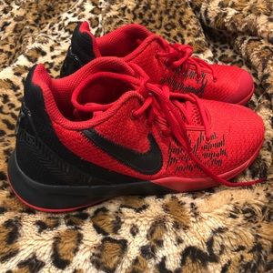 Kyrie Irving red and black kids sneakers